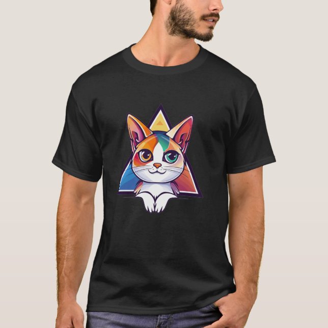 Colourful Cat T-Shirt (Front)