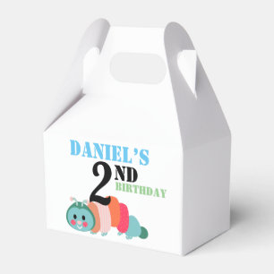 Colourful Caterpillar Second Birthday Favour Box