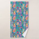 Colourful Cats and Flowers Whimsical Happy
