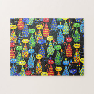 Colourful Cats and Mice Jigsaw Puzzle