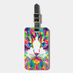 Colourful Cats Art Aesthetic Cat Pictures Cat Art  Luggage Tag