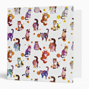Colourful cats binder