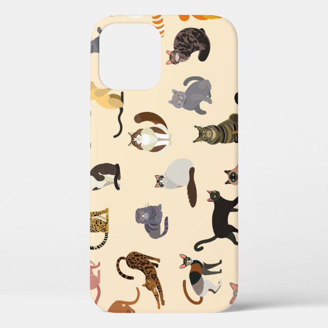 Colourful Cats: Different Breeds Pattern Case-Mate iPhone Case (Back)