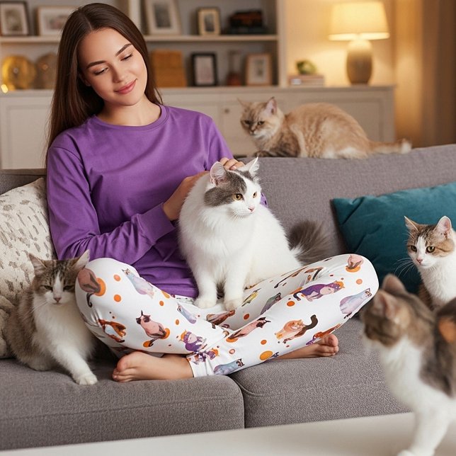 Colourful cats leggings (Creator Uploaded)