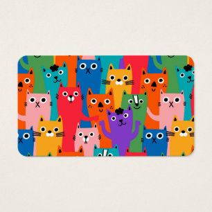 Colourful cats pattern