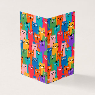 Colourful cats pattern
