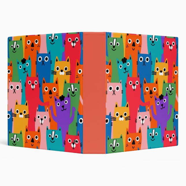 Colourful cats pattern binder (Background)