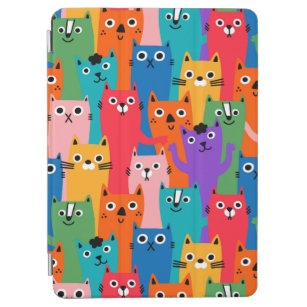 Colourful cats pattern iPad air cover
