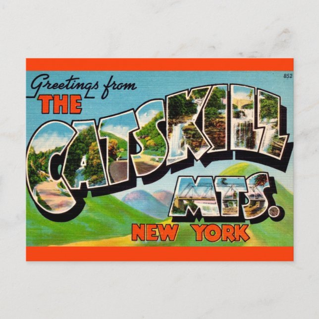 Colourful Catskill Mountains Greetings Postcard (Front)