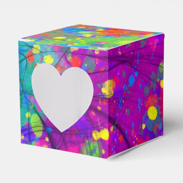 Colourful Celebration Favor Box (Front Side)