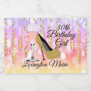 Colourful Celebration Mini Sparkling Wine Bottle L Sparkling Wine Label