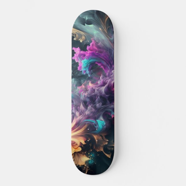 Colourful Celestial Skateboard (Front)