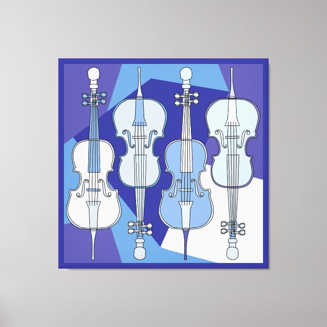 Colourful Cello Blues Canvas Print (Front)