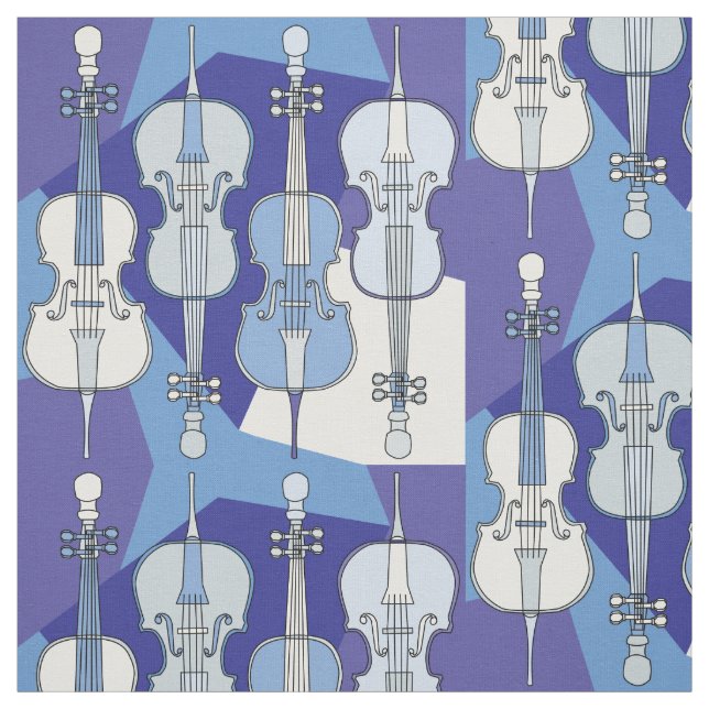 Colourful Cello Pattern Fabric (Swatch)