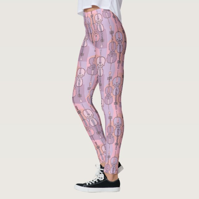 Colourful Cello Pattern Leggings (Left)