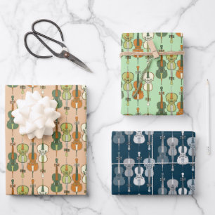 Colourful Cello Pattern  Wrapping Paper Sheets