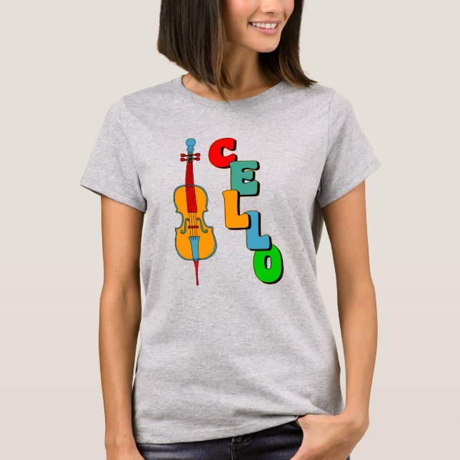 Colourful Cello T-Shirt (Front)