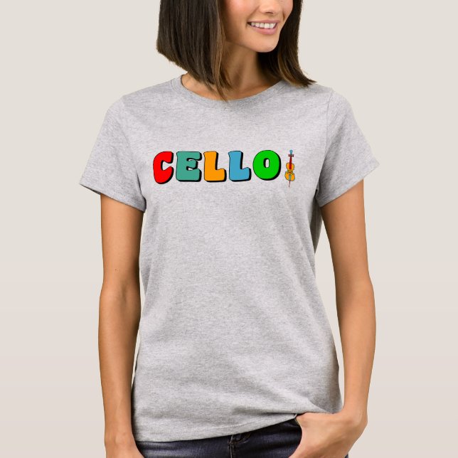 Colourful Cello T-Shirt (Front)