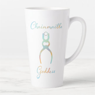 Colourful Chainmaille Goddess Latte Mug