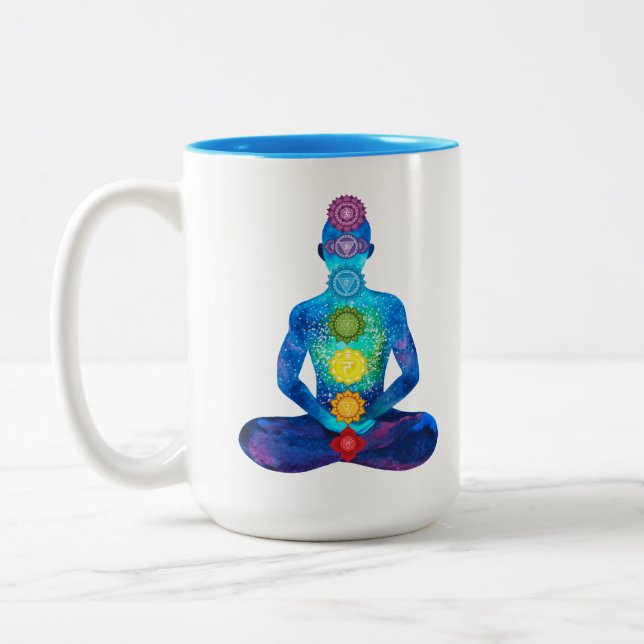 Colourful Chakra Meditation Mug (Left)