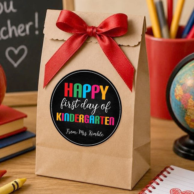 Colourful Chalk Board Kindergarten School Sticker (Creator Uploaded)