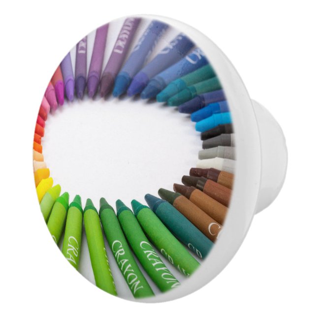Colourful chalk crayons ceramic knob (Right)