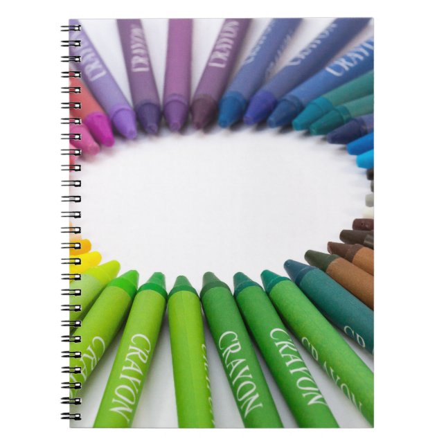 Colourful chalk crayons notebook (Front)