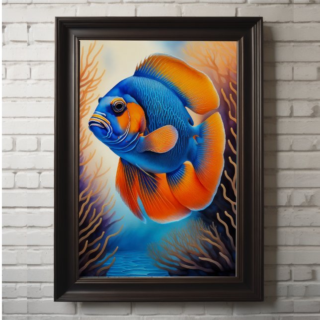 Colourful Chalk Drawing Fish Poster (Creator Uploaded)