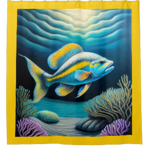 Colourful Chalk Drawing Reef Fish