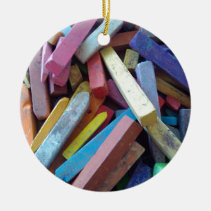 colourful chalks grouped together ceramic ornament