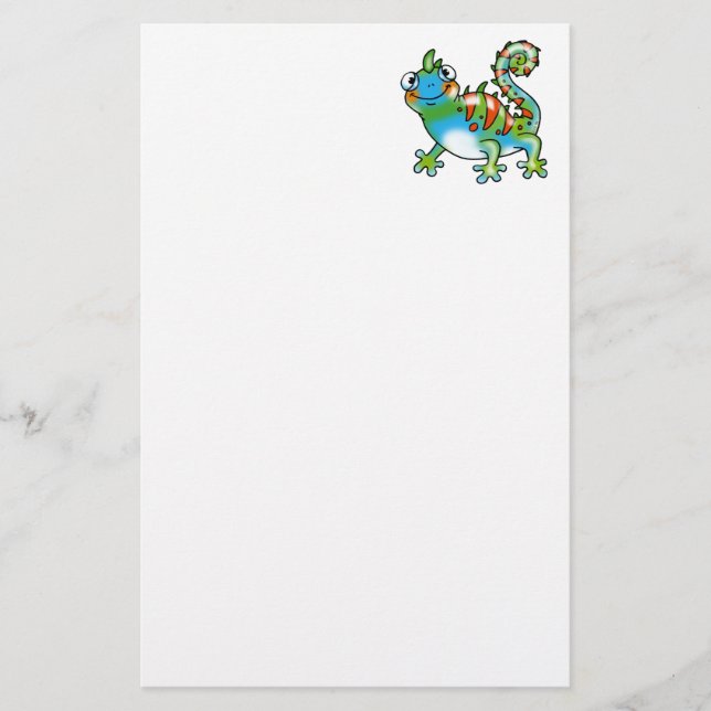 Colourful Chameleon Cartoon Stationery   (Front)