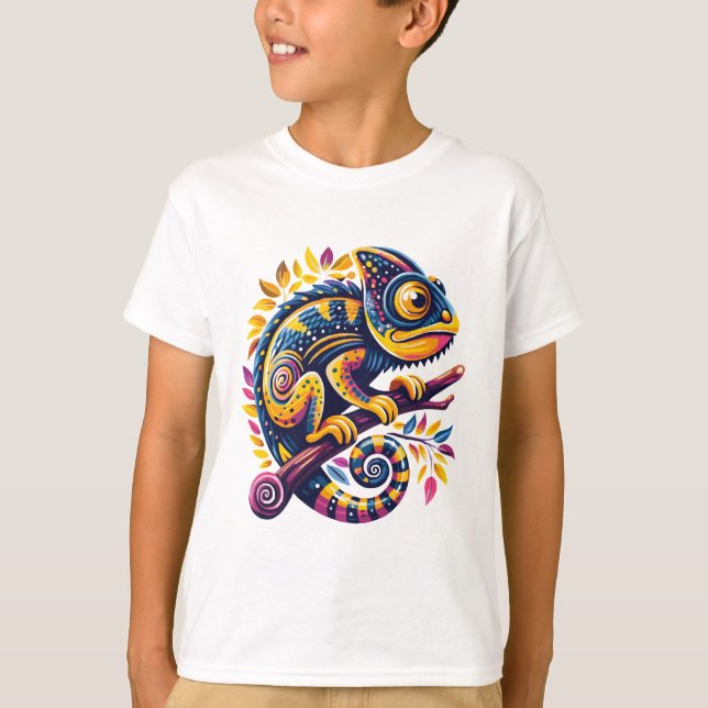 Colourful Chameleon T-Shirt (Front)