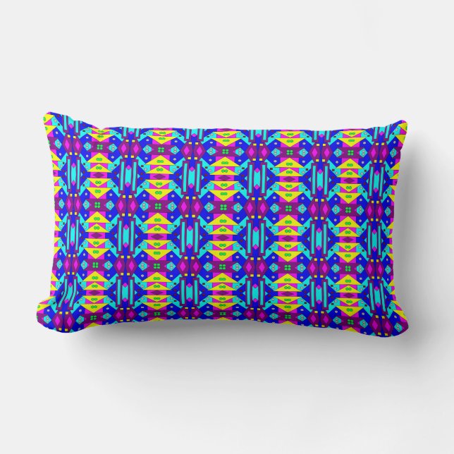 Colourful Chaos 47 Lumbar Pillow (Front)