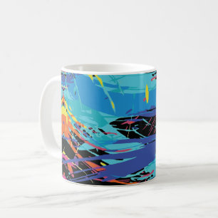 Colourful Chaos: Splashes and Lines Coffee Mug
