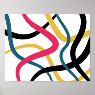 Colourful, chaotic, bold vibrant modern graphic ar poster