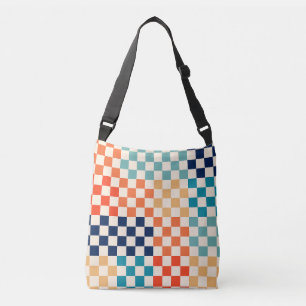 Colourful Check Chequered Chequerboard Pattern Crossbody Bag
