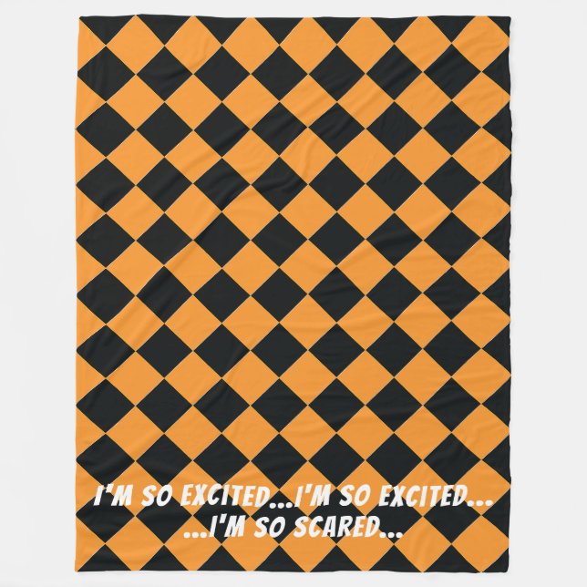 Colourful Checkers - All Hallows' Eve Fleece Blanket (Front)