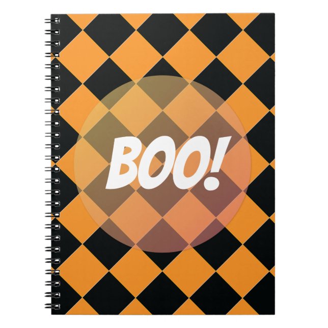 Colourful Checkers - All Hallows' Eve Notebook (Front)