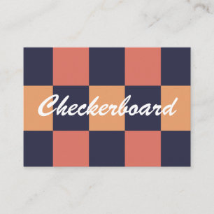 Colourful Checks Chequerboard Pattern Business Card