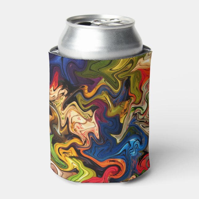colourful, cheerful, colourful + pattern, textile can cooler (Can Front)