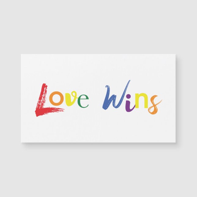 Colourful, cheerful, creative design of Love Wins (Front)