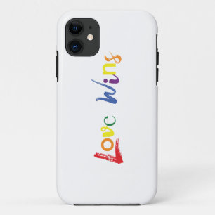 Colourful, cheerful, creative design of Love Wins iPhone 11 Case