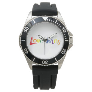 Colourful, cheerful, creative design of Love Wins Watch