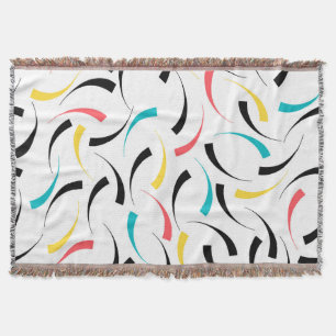 Colourful, cheerful, modern, trendy urban graphic throw blanket