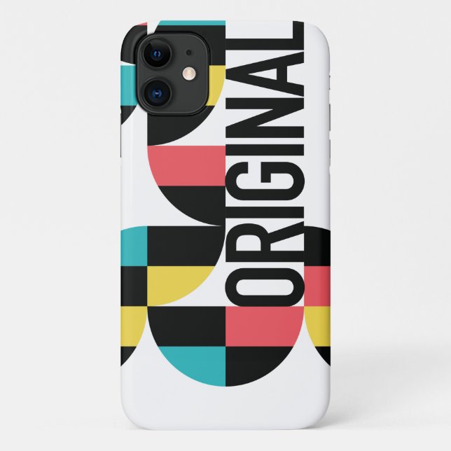 Colourful, cheerful, trendy design of Original Case-Mate iPhone Case (Back)