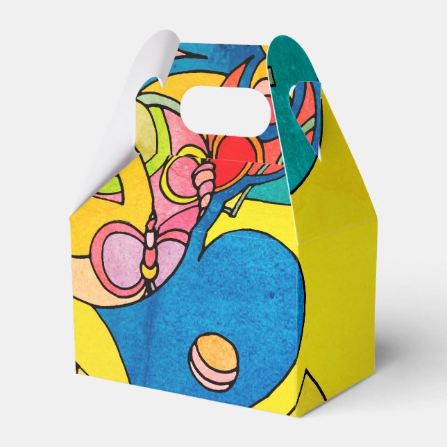 Colourful Cheerful Whimsical Favor Box (Front Side)