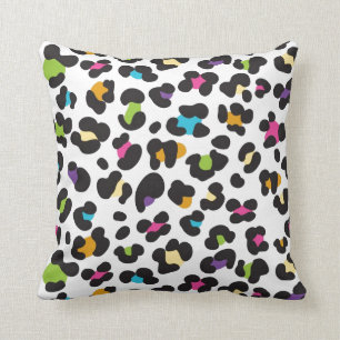 Colourful Cheetah Leopard Print Gifts for Teens Throw Pillow