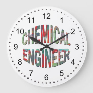 Colourful Chemical Engineer Large Clock