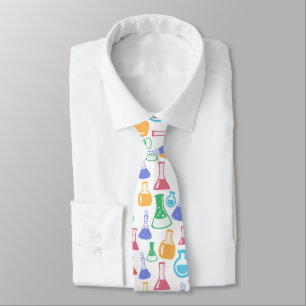 Colourful Chemistry Flasks Pattern Tie