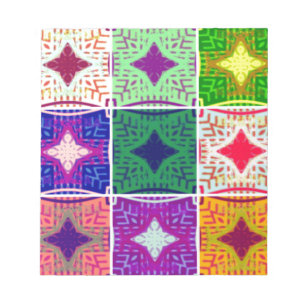Colourful Chequerboard: A Starry Design Notepad
